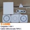 Cargador 3 en 1 Inalambrico